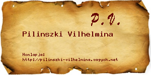 Pilinszki Vilhelmina névjegykártya